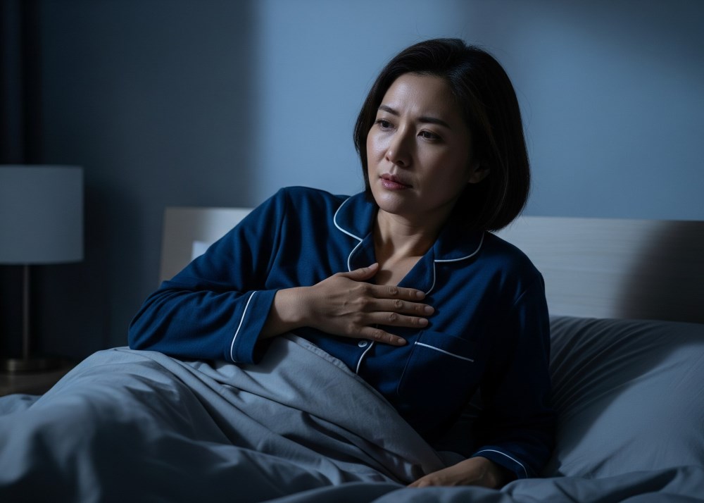 (Ilustrasi Ibu Eti mengalami sesak napas saat tidur, Sumber: AI Google Gemini)