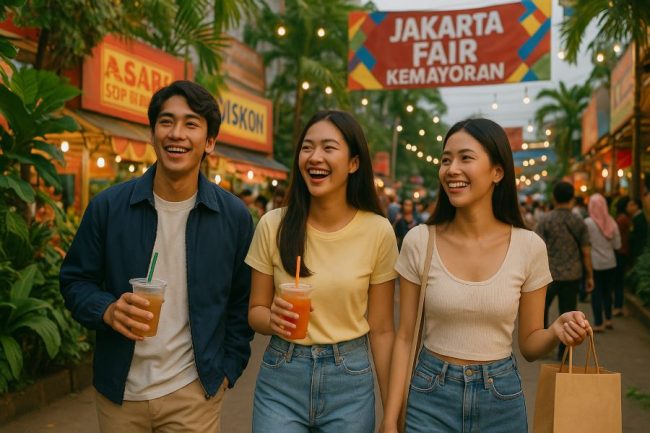 Remaja Bermain di Jakarta Fair