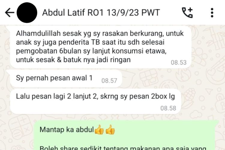(Testimoni Bapak Abdul sesak napas, Sumber: AI Google Gemini)