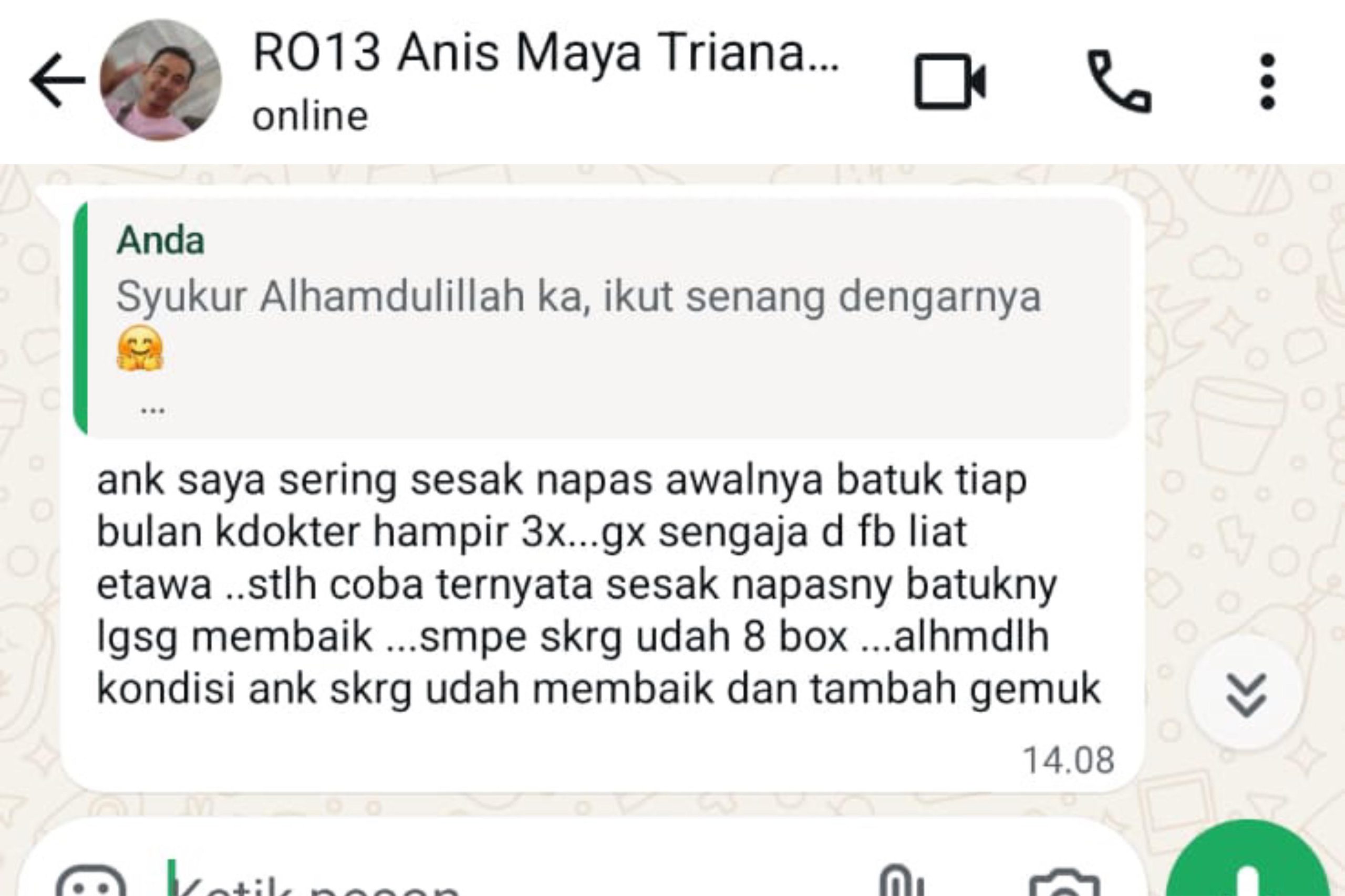 (Testimoni Pak Anis mengonsumsi Etawaku Platinum, Sumber: Tim Etawaku Platinum)