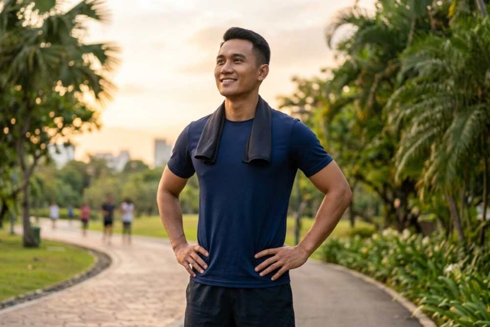 (Ilustrasi seseorang menjaga stamina, Sumber: AI Googel Gemini)